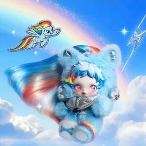 My Little Pony x Skullpanda collab Plush Authentic bag charm Rainbow Dash New